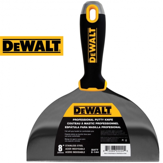 Spachtel DEWALT Profi 8" /204 mm Malerspachtel Klinge Rostfrei Trockenbau 2-144