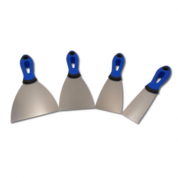 5er Set DEWEPRO Profi Gipsspachtel - Gipserspachtel - Malerspachtel - Blatt/Klinge aus rostfreiem Edelstahl - Breite: 60mm - erg