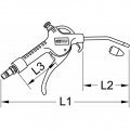 KS Tools Druckluft-Ausblaspistole mit Durchflussregulierung 515.1901