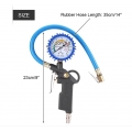 AcserGery Digitaler Reifendruckmesser, Füllpistole Reifenfüllmesser Reifendruckmesser Luftdruckprüfer 0-220PSI für Auto, LKW, Mo