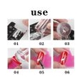 Nail Art Stamper, Silikon Clear Nail Stamping Jelly mit Schaber, transparenter sichtbarer Körper, keine Fehlplatzierung für DIY 