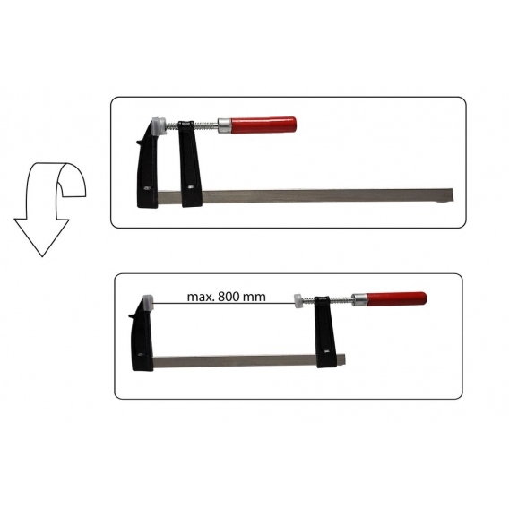 Schraubzwinge 800 x 120 mm Leimzwingen Schraubzwingen Schraubknecht Spannzwinge