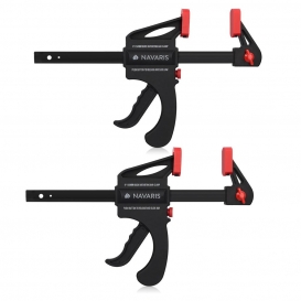 More about Navaris 2x Einhandzwingen Spanner Set - Spannweite: 15cm Spannkraft: 60kg - Einhandzwinge Schraubzwinge Set - 2x medium Schraubz