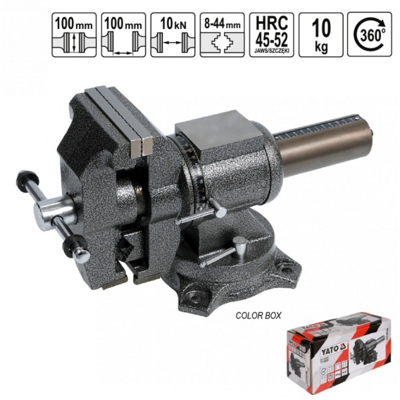 YATO Mehrzweckschraubstock 100 mm Gusseisen YT-6505