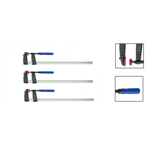 3x Schraubzwinge 800 x 120 mm Klemmzwinge Schnellspannzwinge Zwingen