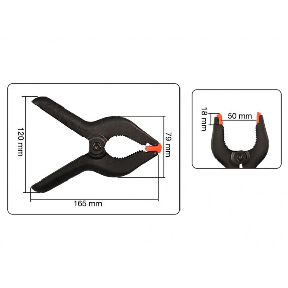 5 Stück Federzwinge Klemmzwinge 160 mm Bewegliche Backen Spannweite bis 65mm Leimzwinge Klemmzwinge