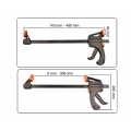 4 Stück 2 in 1 Schnellspannzwinge 60 x 300 mm zum Spannen und Spreizen