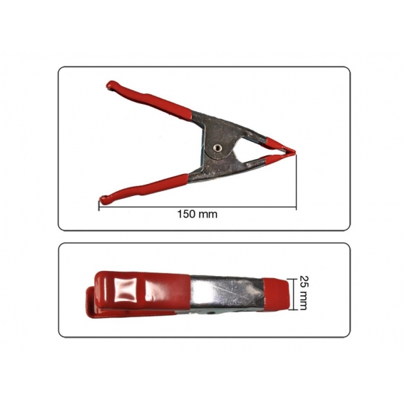 20 Stück Federzwingen Metall 150mm gummiert Leimzwinge Bastel- Klemmzwinge für Hobby Tischler Messe