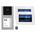 Balter EVO-AP Silber Video Türsprechanlage 7" Touchscreen RFID 2-Draht BUS Set für 2 Familienhaus
