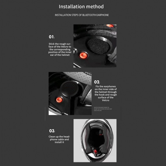 Motorradhelm BT Headset-Gegensprechanlage mit FM-Radio Wasserdichte Helm-Gegensprechanlage Motorrad-Kommunikationssystem mit Fre