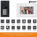 BALTER EVO Schwarz 2-Draht BUS 7" WiFi Monitor Video Türsprechanlage Set für 4 Familienhaus