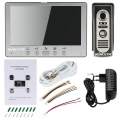 KKmoon? 7-Zoll-Kabel-Video-Tuersprechanlage Visual Intercom Tuerklingel aus Aluminium mit 1 * 800x480 Innenmonitor + 1 * 700TVL-