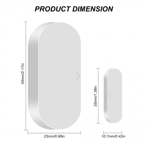 KKmoon ZigBee-Tuerfenstersensor Intelligenter Infrarotsensor Induktions-Tuerfenster-Schalter Sensorunterstuetzung Mobile Fernbed