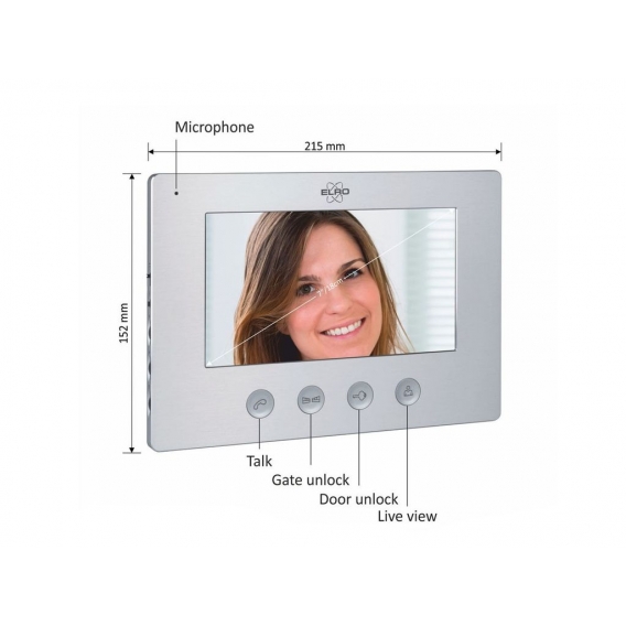 Zusatz Innenmonitor 7 Zoll für ELRO Video Türsprechanlagen DV477W