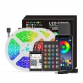 Smart Wifi LED RGB Lichtbaender 16.4ft. 5050 Farbwechsellichter mit Voice & APP & 24 Tasten Fernbedienung Tape Lights Weihnachts