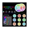 Smart Wifi LED RGB Lichtbaender 16.4ft. 5050 Farbwechsellichter mit Voice & APP & 24 Tasten Fernbedienung Tape Lights Weihnachts