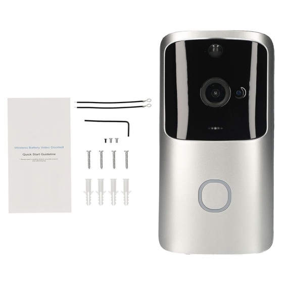 Wi-Fi Video Tuerklingel Wireless 720P Visuelle Echtzeit-Gegensprechanlage Video Bell PIR-Erkennung Nachtsicht 2-Wege-Talk Home-u