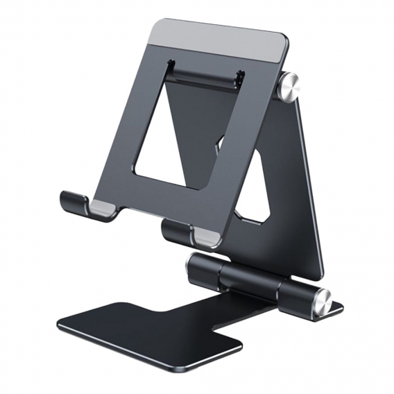 Handy Stehen Verstellbare, desktop-Halter Aluminium Tragbare Telefon Dock Kompatibel mit  5 6 7 8 11  Mini X XR XS Max Farbe Gra