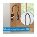 AcserGery 4 PCS Fenstersicherheitsschloss, Fenstersicherheitstürschloss mit Schlüssel für Kind Baby, Diebstahlschutz Kabelschlos