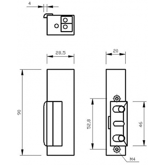 KOTARBAU® Elektrisches Türschloss R3 12 V Links elektromagnetisches Gleichstromschloss Kathodenschloss elektrisches Schloss für 