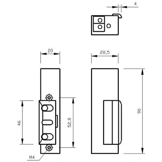 KOTARBAU® Elektrisches Türschloss R3 12 V Rechts elektromagnetisches Gleichstromschloss Kathodenschloss elektrisches Schloss für