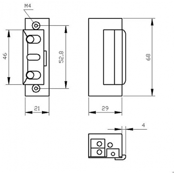 KOTARBAU® Elektrisches Türschloss R4 12 V NC-Türschloss mit Fail-Safe-Modus Kathodenschloss elektrisches Schloss für öffentliche