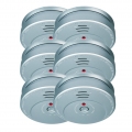 6x Rauchmelder Smartwares RM149A-5Y Feuermelder Aluminium Optik