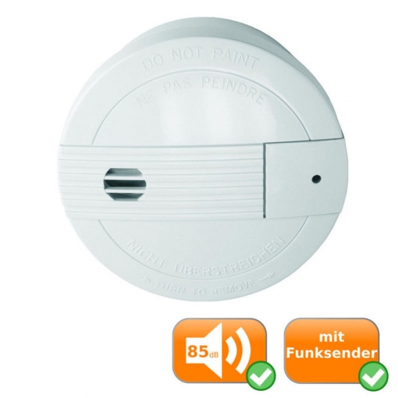 Smartwares SA68B Drahtloser Rauchmelder, Akku, 9 V