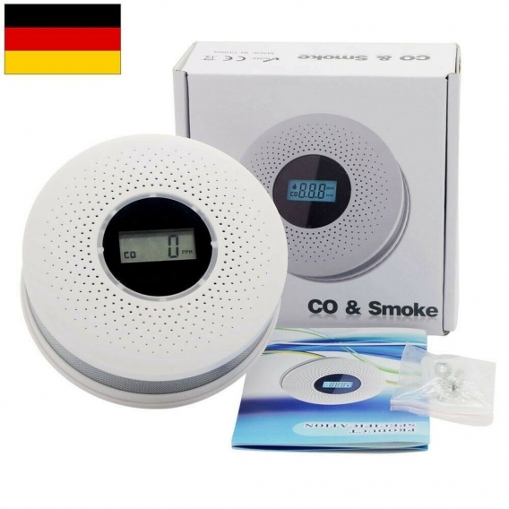 4 Stück CO Rauchmelder LED Gassensor Kohlenmonoxid-Detector CO Alarm