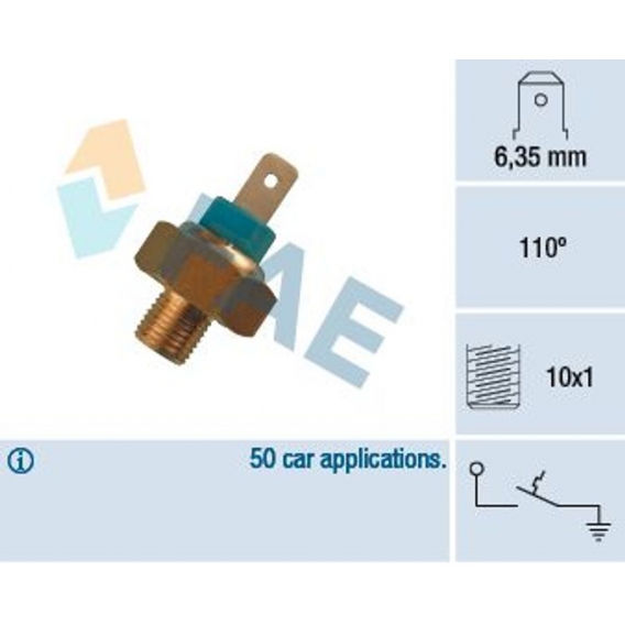 FAE Temperaturschalter Kühlmittelwarnlampe für VW GOLF II 19E 1G1