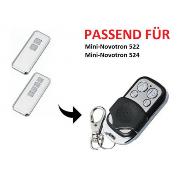 Handsender kompatibel für NOVOFERM Mini Novotron 522 UND Mini Novotron 524