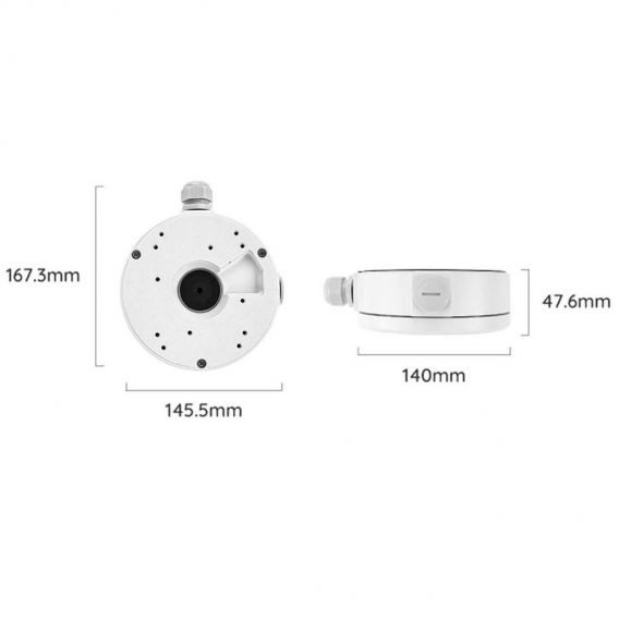 Reolink Junction Box D20 wetterfeste Anschlussdose / Montageplatte für Reolink Dome Überwachungskameras