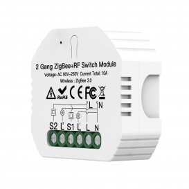 More about 2-Gang-ZigBee-Schaltermodul Verstecktes Design ZigBee 3.0 Intelligente Lichtschalter-Sprachsteuerung Kompatibel mit Alexa / Goog