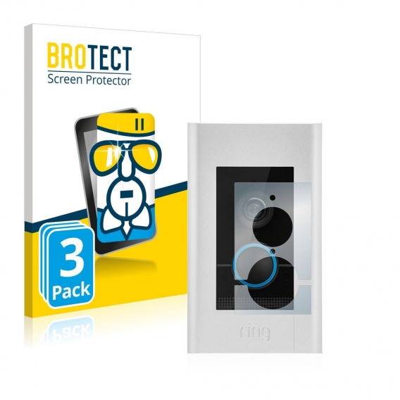 3x BROTECT AirGlass Flexible Panzerglasfolie für Ring Video Doorbell Elite Klar Transparent