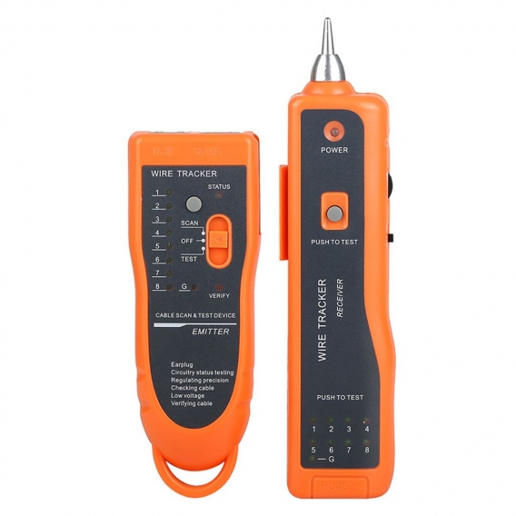 XQ-350 Multifunktions-Wire Tracking Meter Ethernet LAN Netzwerk RJ45 RJ11 Leitungssucher mit Kopfhoerer fuer Netzwerkwartung/Tel