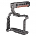 Andoer Aluminiumlegierung Kamera Kaefig Griff Griff mit Kaltschuh Universal 1/4 3/8 Zoll Gewindeloecher mit Magnetschluessel Ers