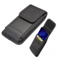 DFV mobile - Gürtelschutzhülle für Prestigio Wize М3 Etui mit Kartenhalter Design von Leder & Nylon Vertikal, E0-53-V-OXFtar-105