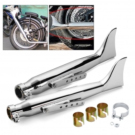 More about Universal 20" Motorrad Cafe Racer Ausspuff Endtopf Auspuffanlage Metall Chrom