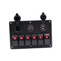 Wasserdichtes Gang Rocker Switch Panel Für Marine Boat Car Truck Rotlicht Farbe Rotlicht