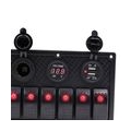 Wasserdichtes Gang Rocker Switch Panel Für Marine Boat Car Truck Rotlicht Farbe Rotlicht