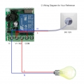 Smart Home 433 Mhz DC 12 V 1CH Drahtloser Fernschaltrelais Empfaenger Sender Universal Fernbedienung Schaltermodul und 1 STueCKE