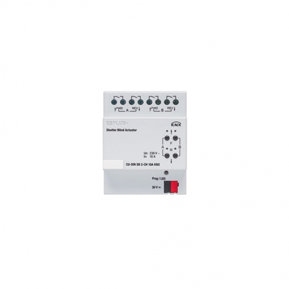 EsyLux EC10430343 Jalousieaktor CU-DIN SB 2-CH 10A KNX 4fach