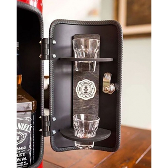 Melario Feuerlöscher Kanister Bar Benzinkanister Geschenk Kanisterbar Minibar Weihnachtsgeschenk Rot