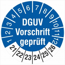 More about 50 Prüfplaketten  nach DGUV 2021-2026 Prüfetiketten 18 mm