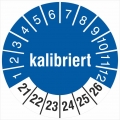 500 Prüfetiketten kalibriert 2021-2026 Aufkleber Prüfplakette 30 mm