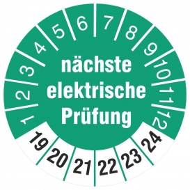 More about 50 Stück 18 mm Prüfplaketten Prüfetiketten nächste elektrische Prüfung 2019-2024