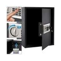 ECD Germany Safe Digitaler Elektronischer Tresor mit Alarm, 40x50x40 cm, Schwarz, Metalltresor mit Doppelbolzen Verriegelung, Mö