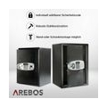 AREBOS Tresor Safe Elektronischer Möbeltresor Schranktresor Wandtresor Digital Schwarz