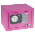 HMF 46126-15 Möbeltresor Elektronikschloss Safe Tresor klein mit Zahlenschloss, 23 x 17 x 17 cm, Pink