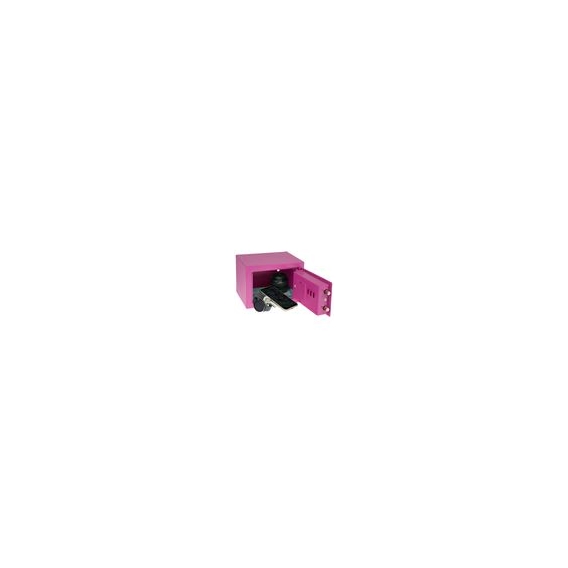 HMF 46126-15 Möbeltresor Elektronikschloss Safe Tresor klein mit Zahlenschloss, 23 x 17 x 17 cm, Pink